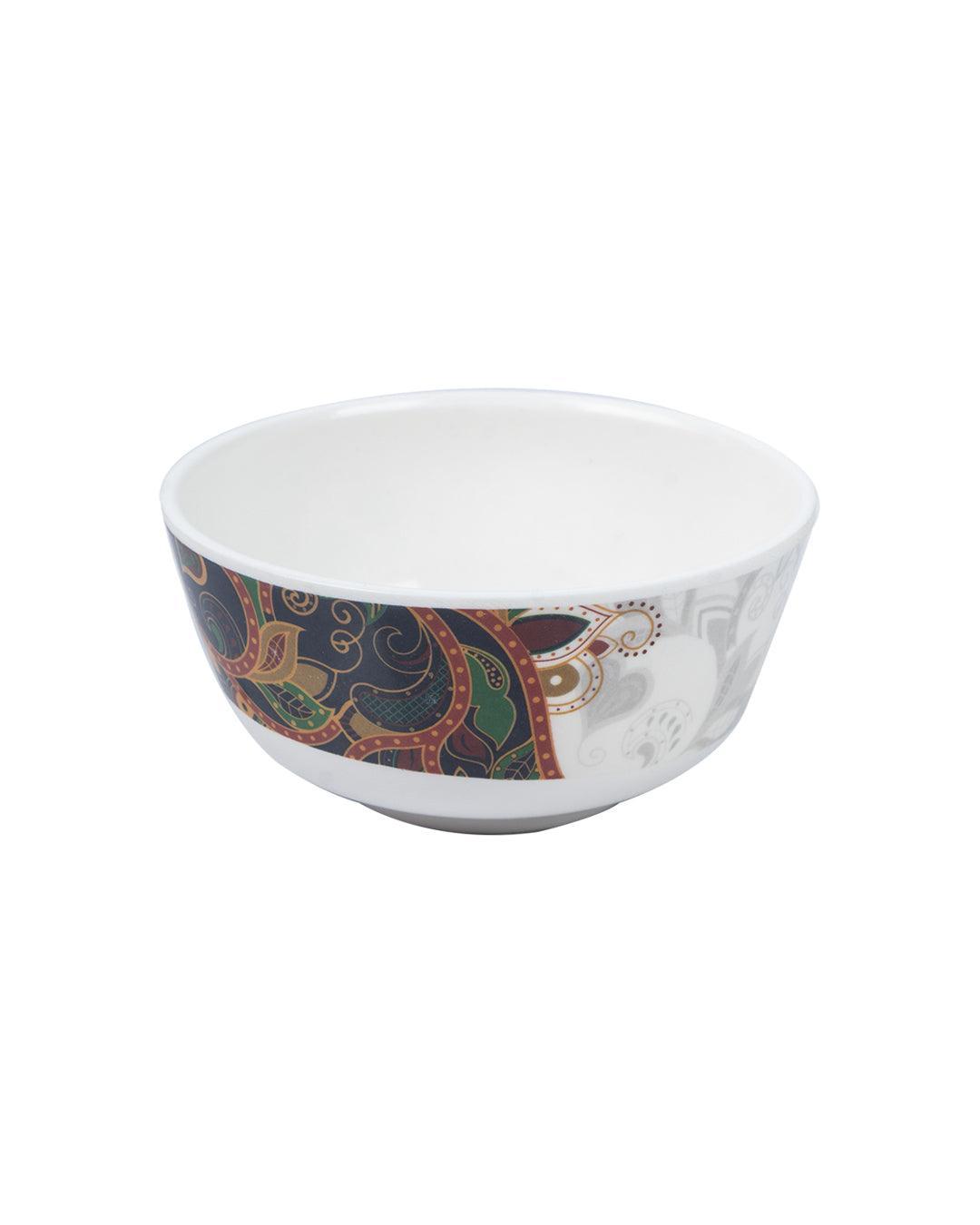 Market 99 Melamine Tableware Glossy Finish Dual Glazed Soup Bowls for Dining Table (Set Of 6, 250 mL ) - MARKET 99