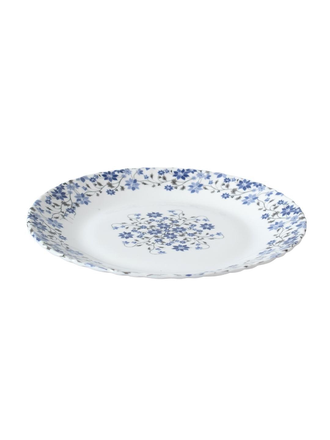 Market 99 Melamine Tableware Glossy Floral Finish Quarter Plates for Dining Table (Set Of 6) - MARKET 99