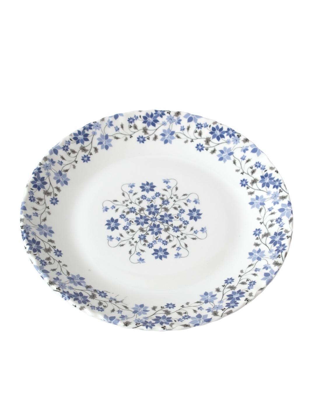 Market 99 Melamine Tableware Glossy Floral Finish Quarter Plates for Dining Table (Set Of 6) - MARKET 99
