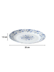Market 99 Melamine Tableware Glossy Floral Finish Quarter Plates for Dining Table (Set Of 6) - MARKET 99