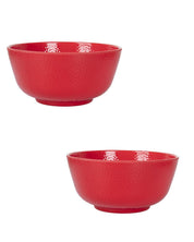 Market 99 Melamine Tableware Red Serving Bowls for Dining Table (Set Of 2, 1300mL ) - MARKET 99