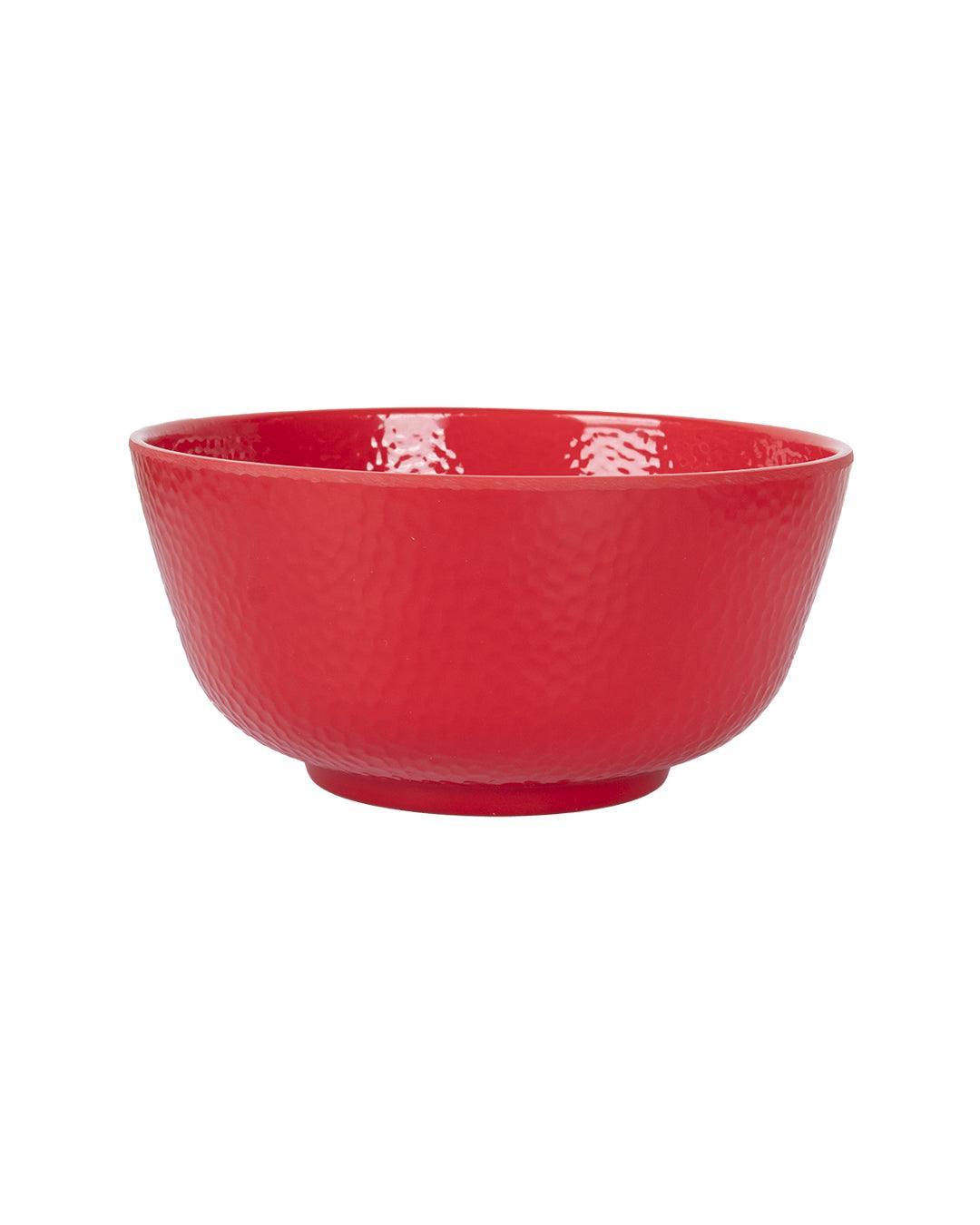 Market 99 Melamine Tableware Red Serving Bowls for Dining Table (Set Of 2, 1300mL ) - MARKET 99