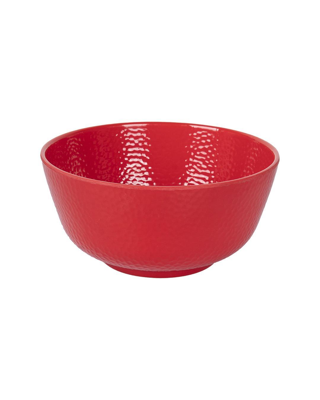 Market 99 Melamine Tableware Red Serving Bowls for Dining Table (Set Of 2, 1300mL ) - MARKET 99