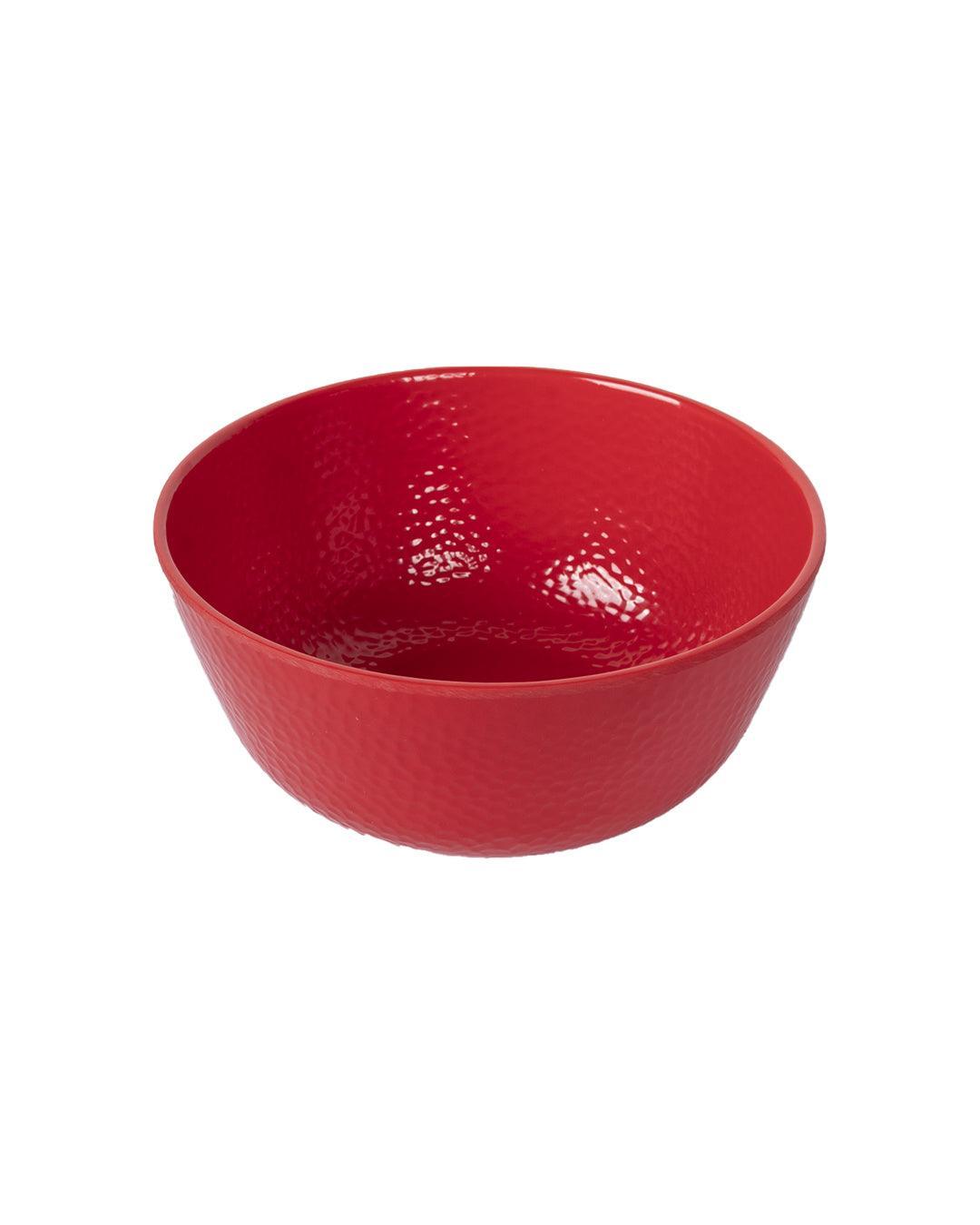 Market 99 Melamine Tableware Red Serving Bowls for Dining Table (Set Of 2, 1300mL ) - MARKET 99