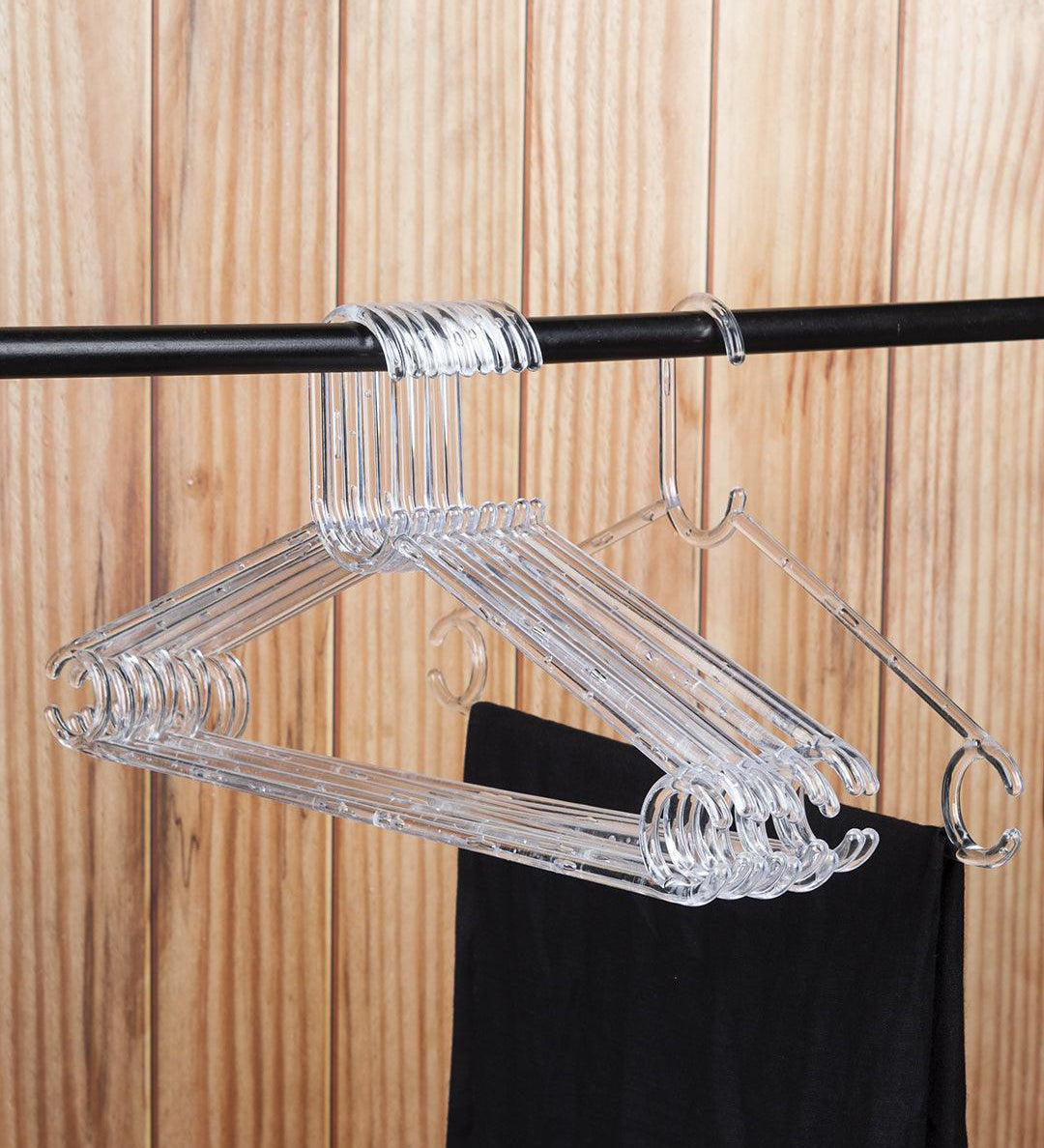 Market 99 Plastic Transparent Hangers - Set of 10 - MARKET 99
