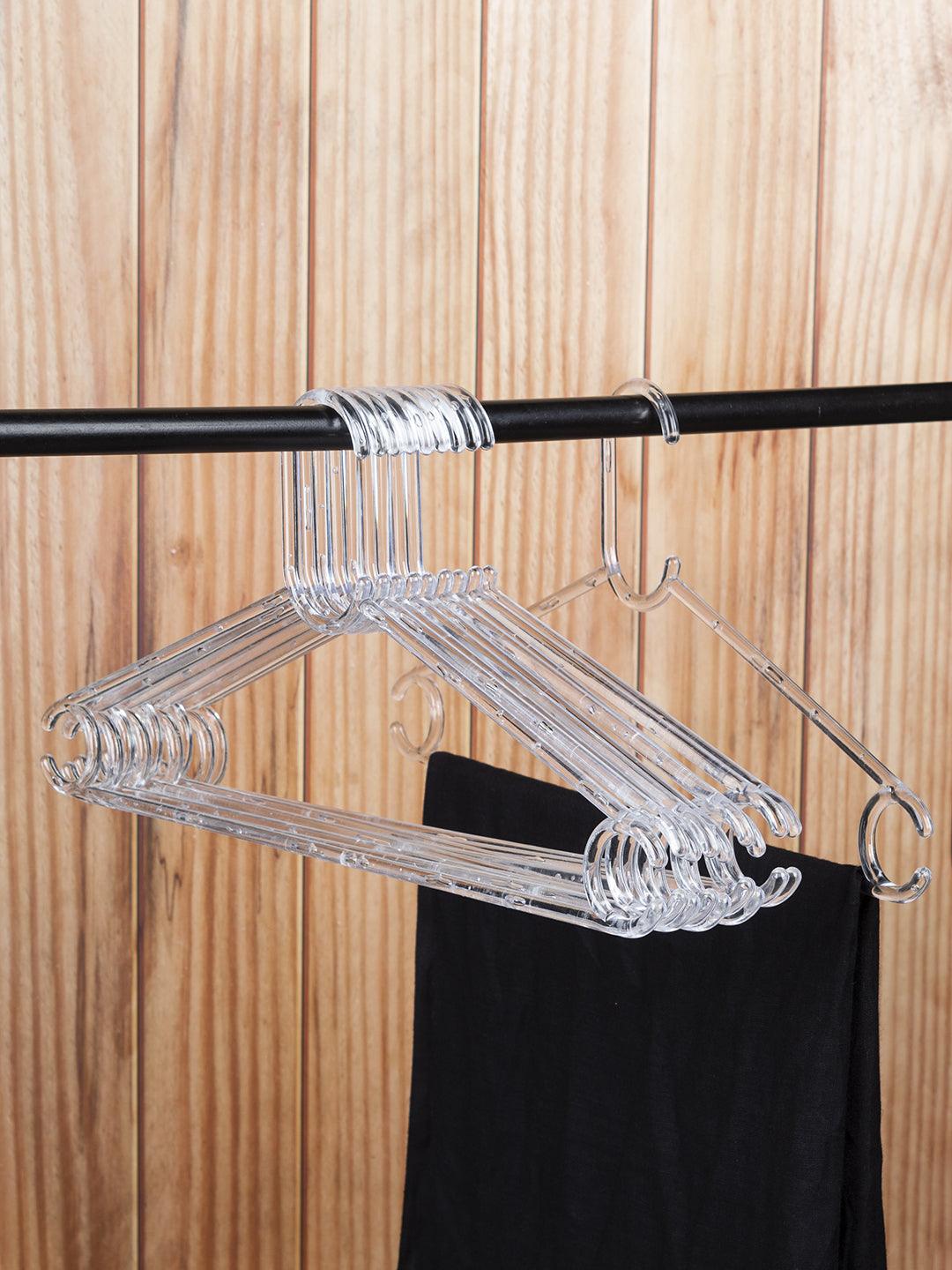 Market 99 Plastic Transparent Hangers - Set of 10 - MARKET 99