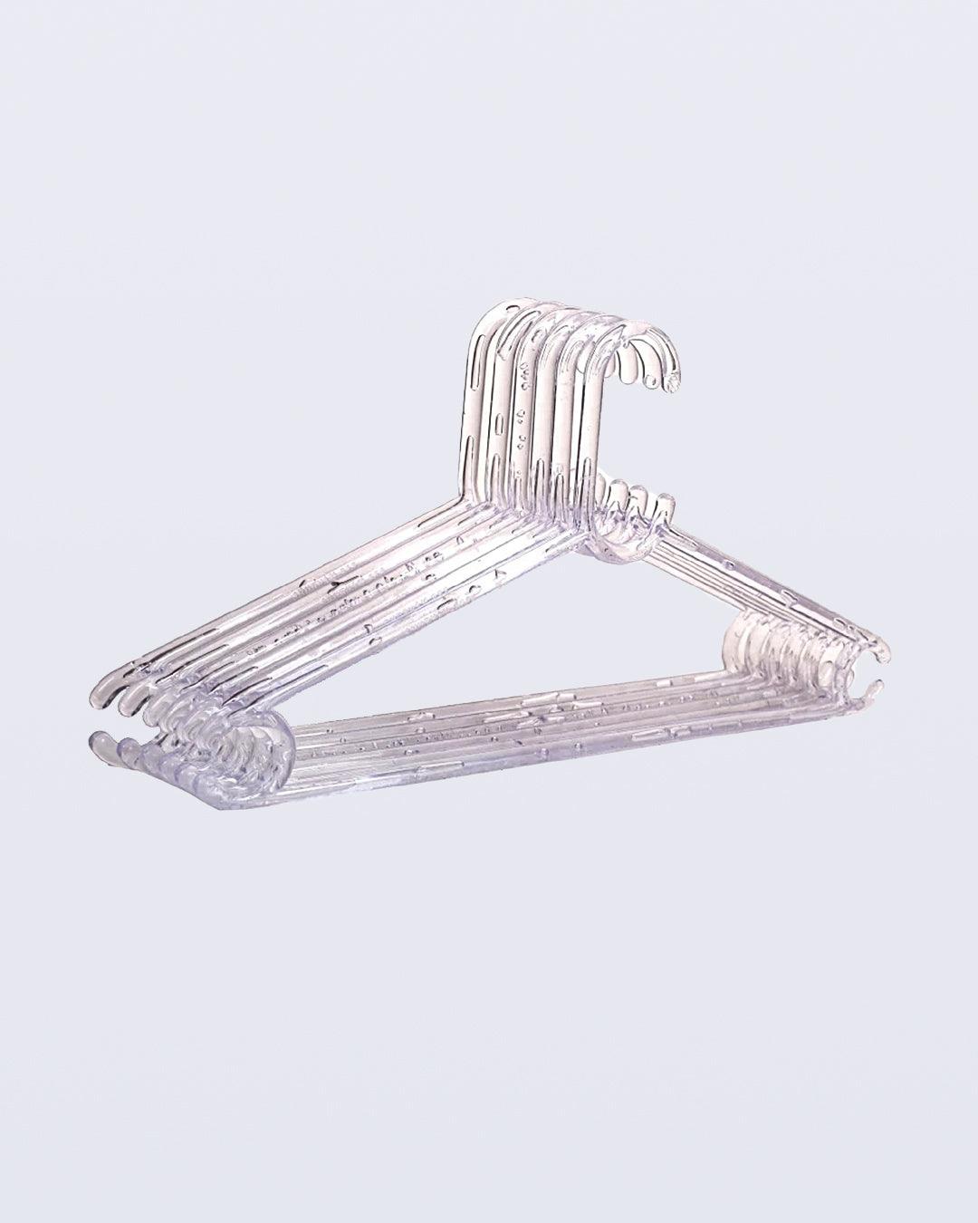Market99 Plastic Transparent Hangers - Set of 10