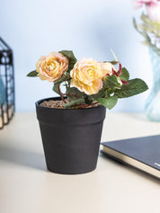 Market 99 Realistic Artificial Bonsai Fake Rose Flower Plant Pot - MARKET 99