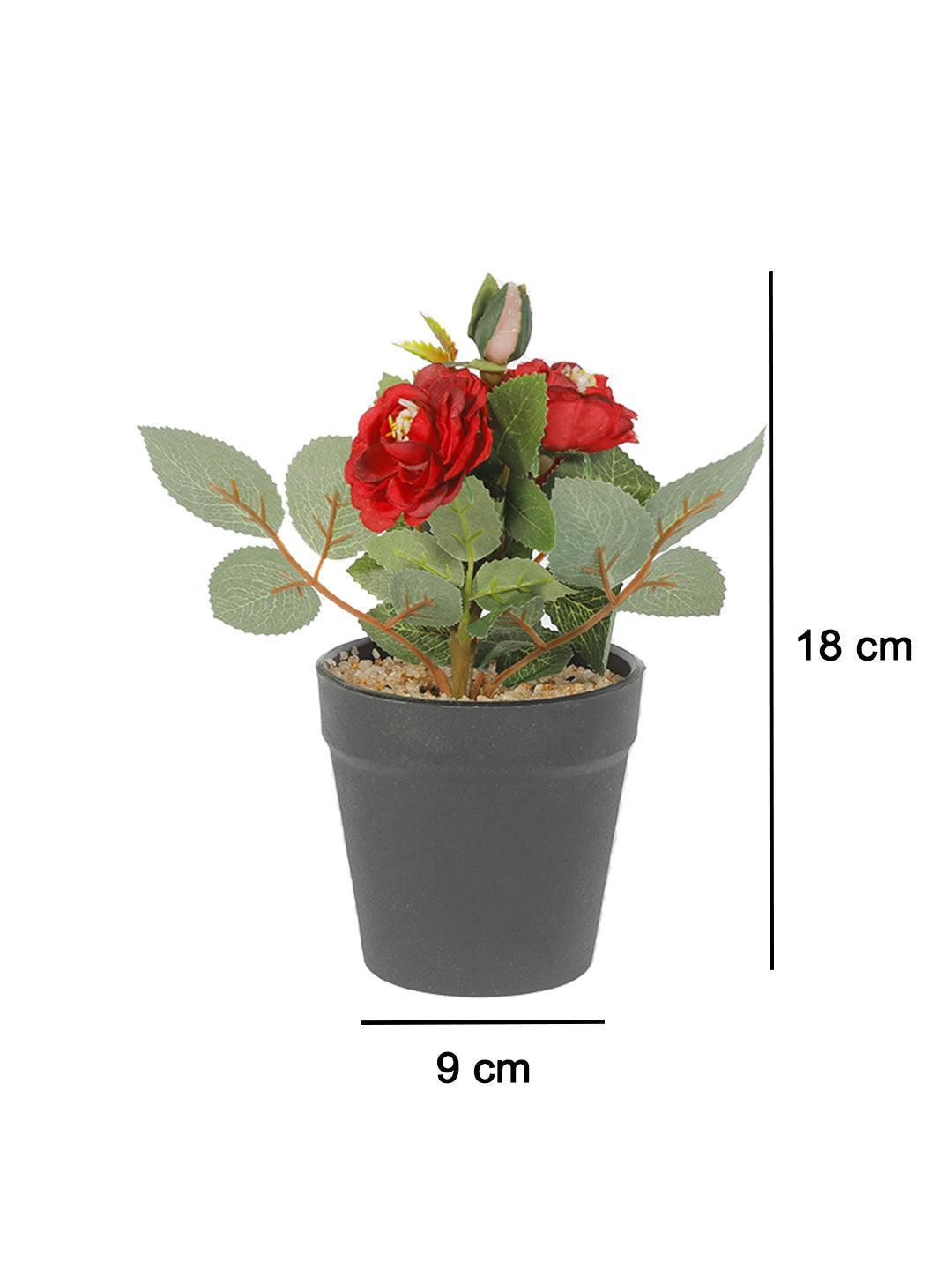 Artificial Rose Potted Plant Mini Rose Small Potted Bonsai - Temu