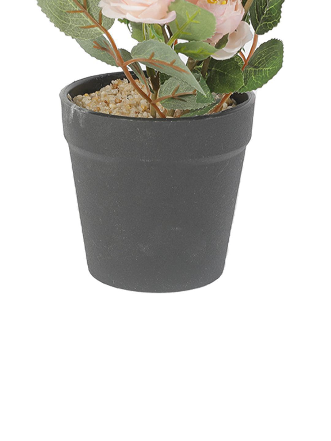 Market 99 Realistic Artificial Bonsai Fake Rose Flower Plant Pot - MARKET 99