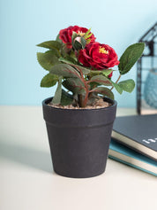 Market 99 Realistic Artificial Bonsai Fake Rose Flower Plant Pot - MARKET 99