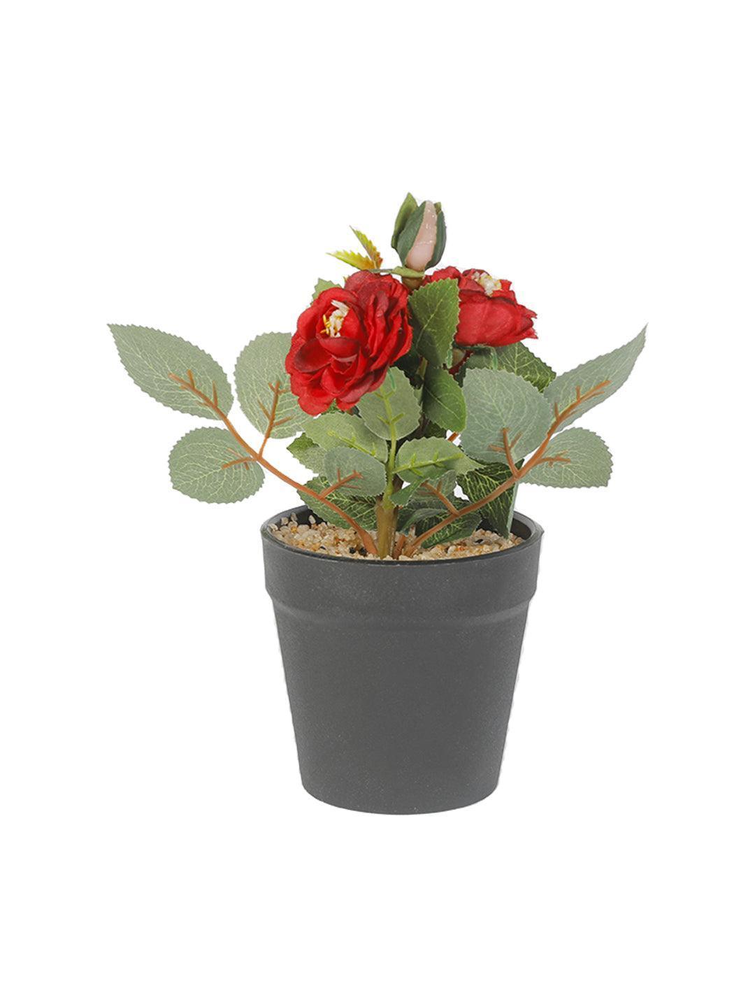 Market 99 Realistic Artificial Bonsai Fake Rose Flower Plant Pot - MARKET 99