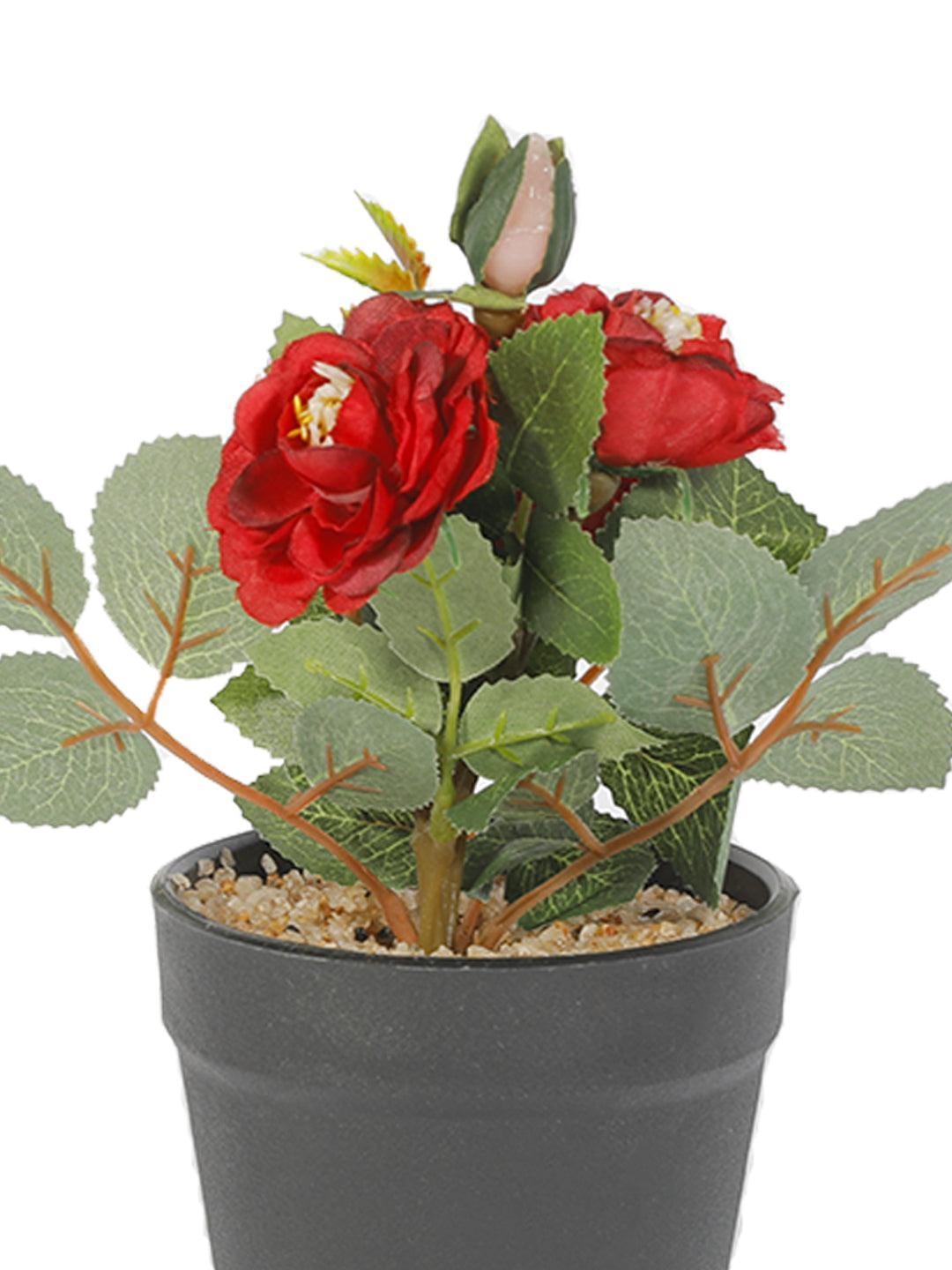 Market 99 Realistic Artificial Bonsai Fake Rose Flower Plant Pot - MARKET 99