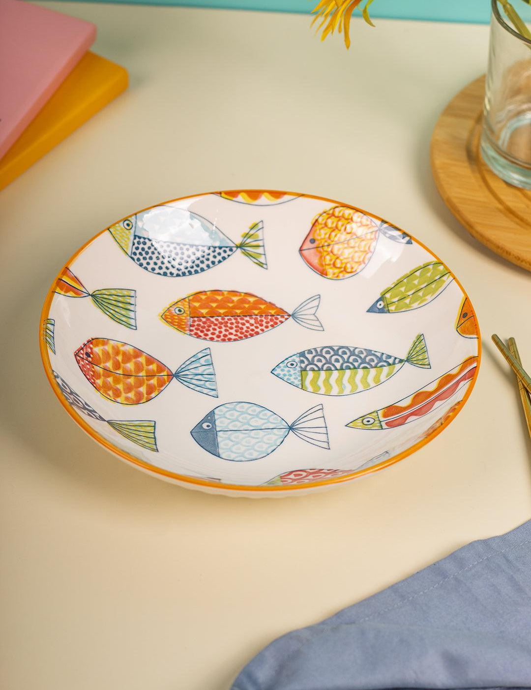 Market 99 Round Ceramic Dinner Plates - MARKET 99