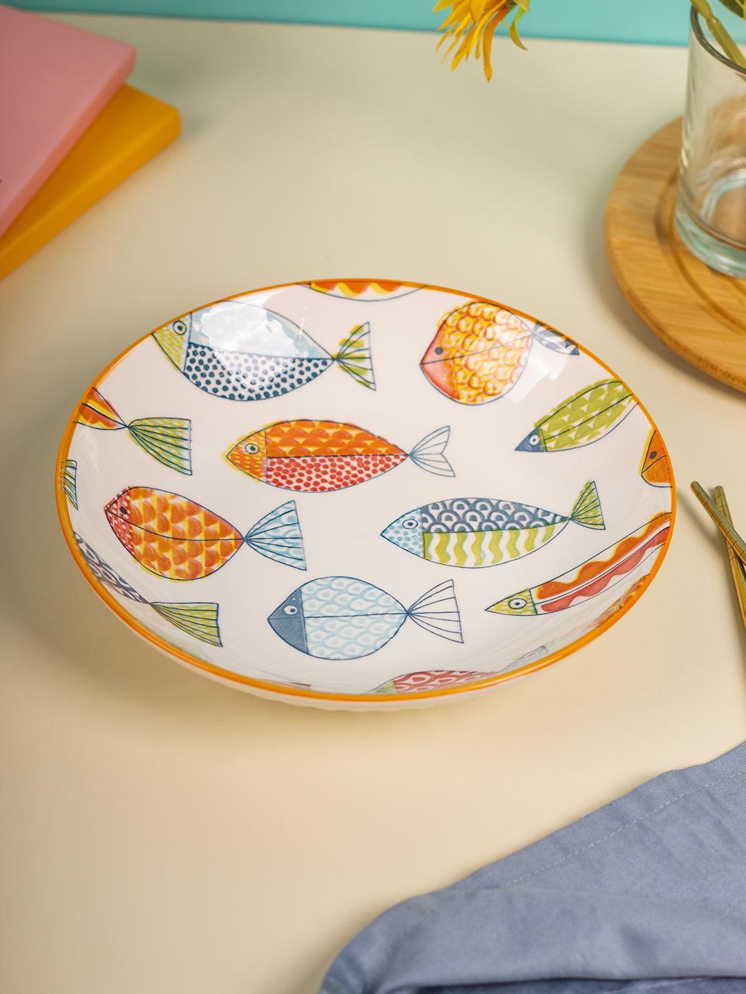 Market 99 Round Ceramic Dinner Plates - MARKET 99