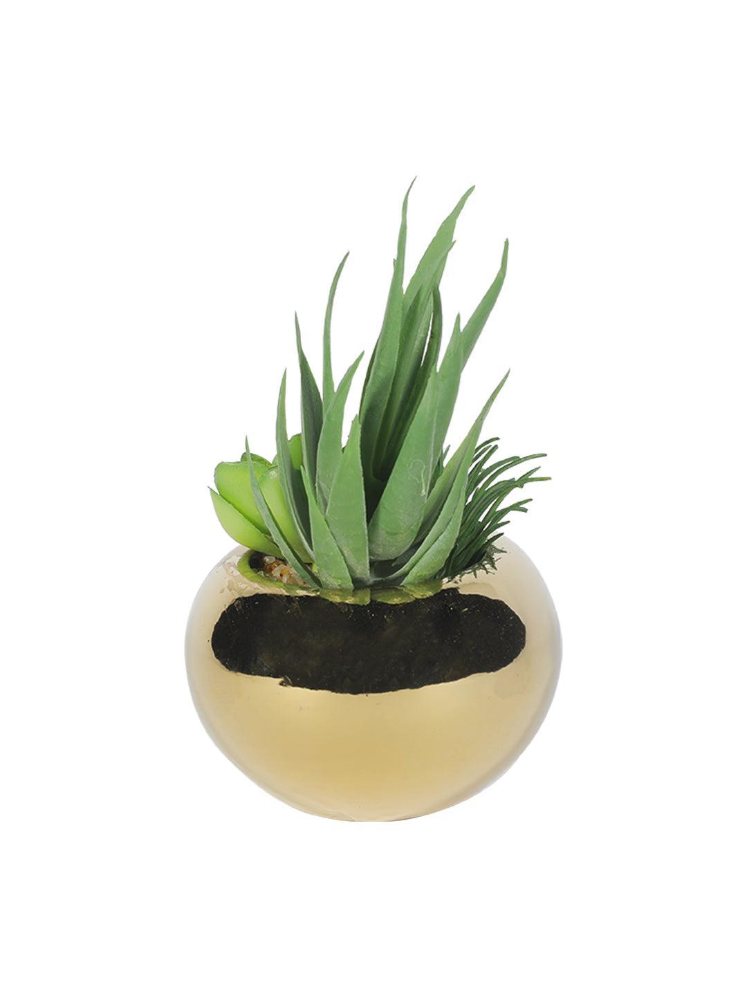 Market 99 Small Flowers Artificial Plant With White Pot - MARKET 99