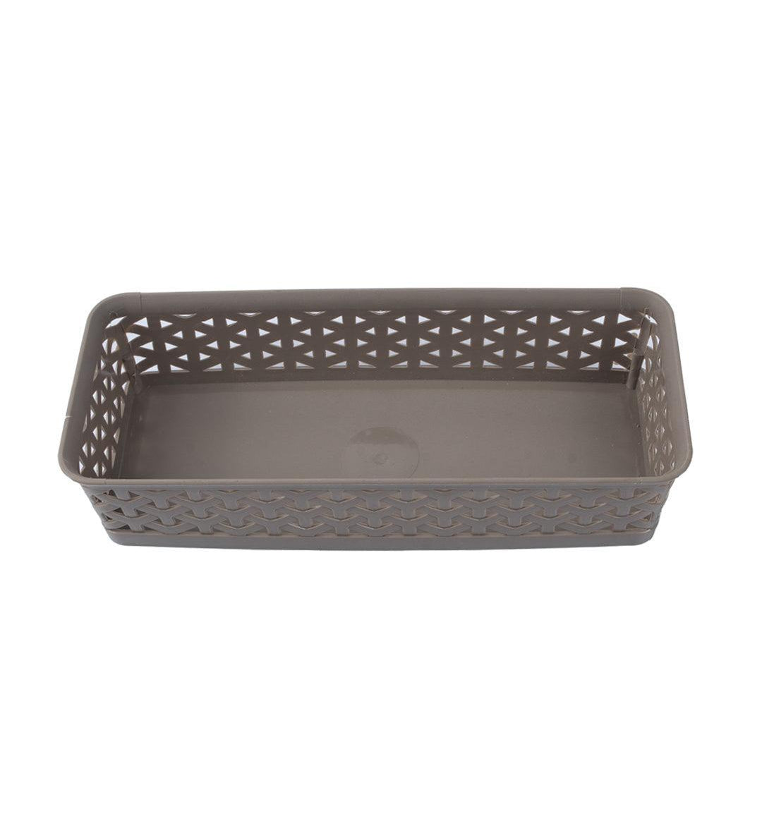 Market 99 Small Plastic Multipurpose Storage Basket ( Set Of 6, Solid Beige Colour) - MARKET 99