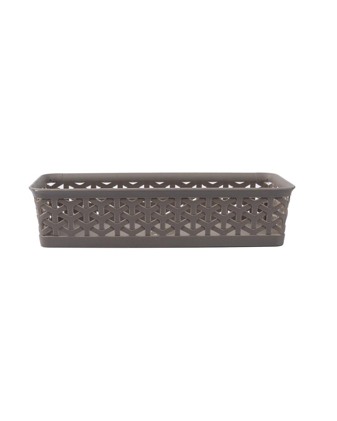 Market 99 Small Plastic Multipurpose Storage Basket ( Set Of 6, Solid Beige Colour) - MARKET 99