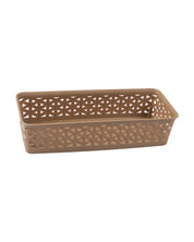 Market 99 Small Plastic Multipurpose Storage Basket ( Set Of 6, Solid Brown Colour) - MARKET 99