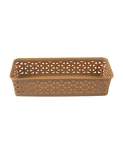 Market 99 Small Plastic Multipurpose Storage Basket ( Set Of 6, Solid Brown Colour) - MARKET 99