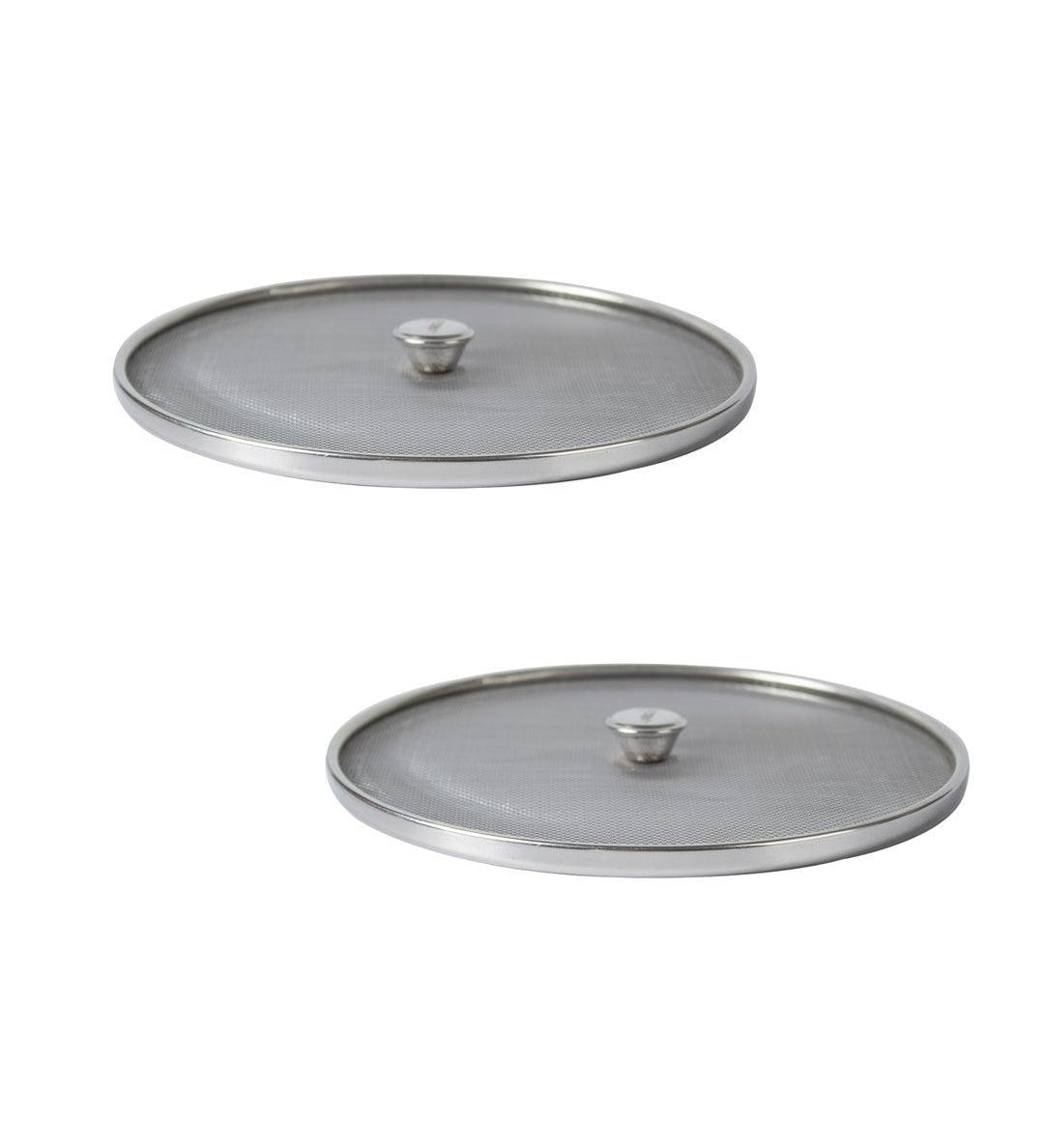 Mesh Lids, Size No. 8 & 10 (Set Of 2, Silver Colour) - MARKET 99