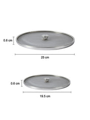 Market 99 Stainless Steel Net Cover/Vessel Cover/Lids/Mesh Lids, Size No. 8 & 10 (Set Of 2, Silver Colour) - MARKET 99