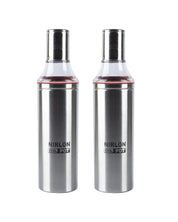 Market 99 Stainless Steel Oil Pourer/Dispenser With Screw Caps (Set Of 2, 1000 mL) - NIRLON - MARKET 99