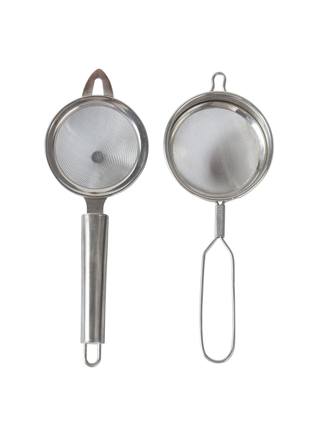 Market 99 Stainless Steel Tea & Coffee Strainer/Liquid Stainers (Set of 2, Silver Colour) - MARKET 99