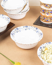 Market 99 Tableware Melamine Glossy Floral Finish Soup Bowls for Dining Table ( Set Of 6, 210 mL ) - MARKET 99