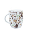 Market 99 - 'THE COFFEE TIME' Graphic Print Drinkware Glossy Ceramic Coffee Mugs ( Set Of 4, 300 mL) - MARKET 99
