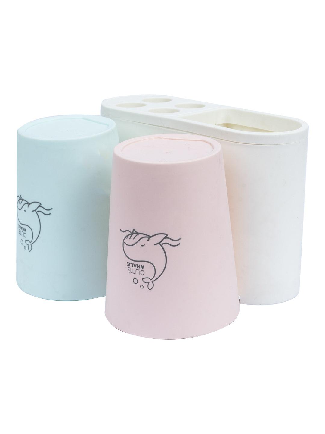 Market 99 Toothbrush Holder Pack Of 3 Pcs (Assorted), Whale Print, Assorted, Plastic - MARKET 99