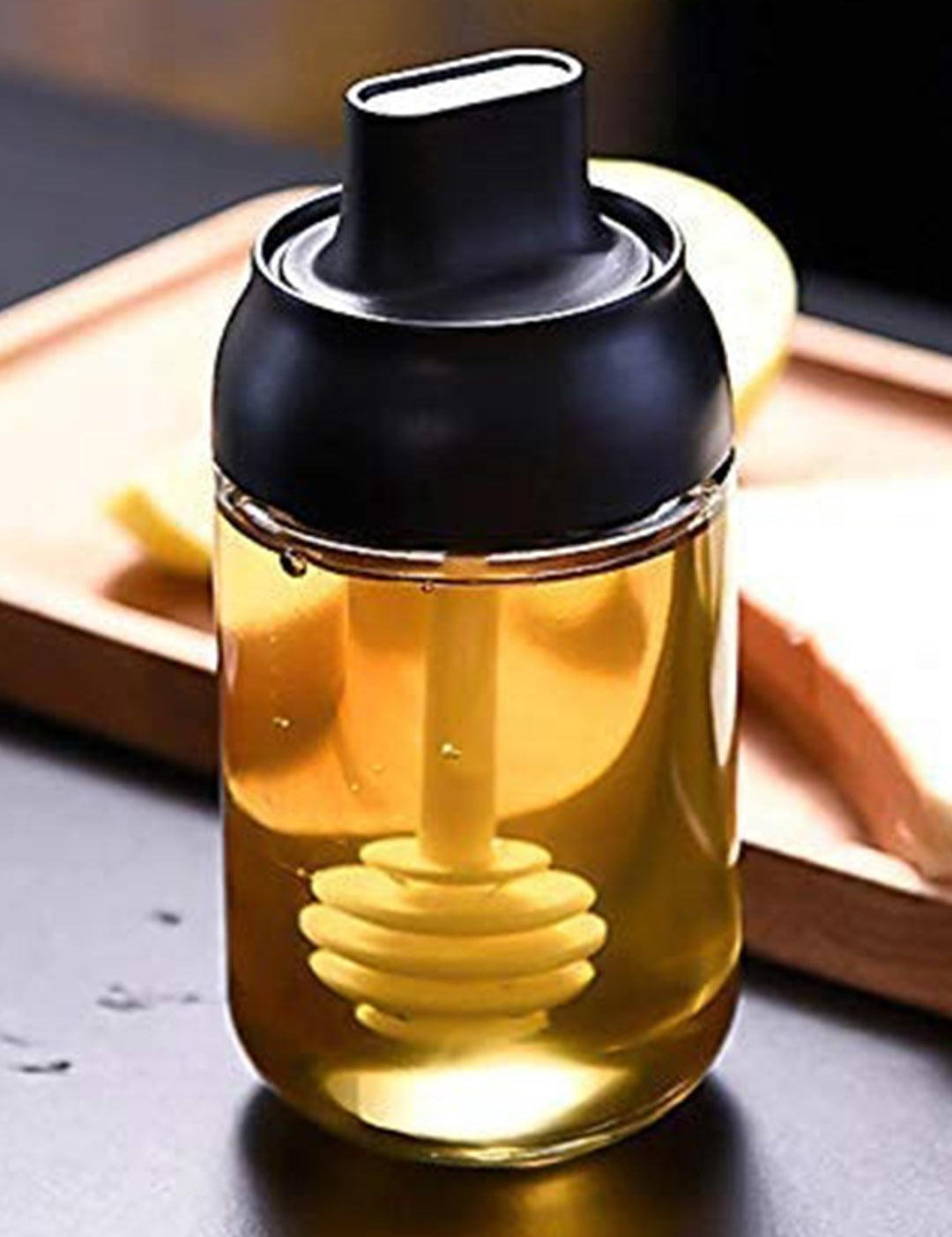 Market99 250Ml Honey Glass Jar With Dipper - MARKET 99