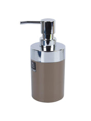 Market99 340mL Refillable Soap Dispenser With Silver Pump & Brown Soap Holder - MARKET 99