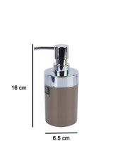 Market99 340mL Refillable Soap Dispenser With Silver Pump & Brown Soap Holder - MARKET 99