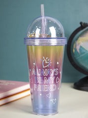 Market99 380Ml Plastic Tumbler With Straw And Lid - MARKET 99