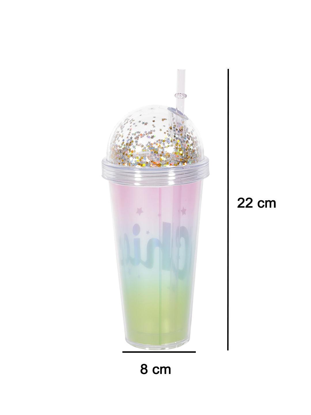 Market99 380Ml Plastic Tumbler With Straw And Lid - MARKET 99