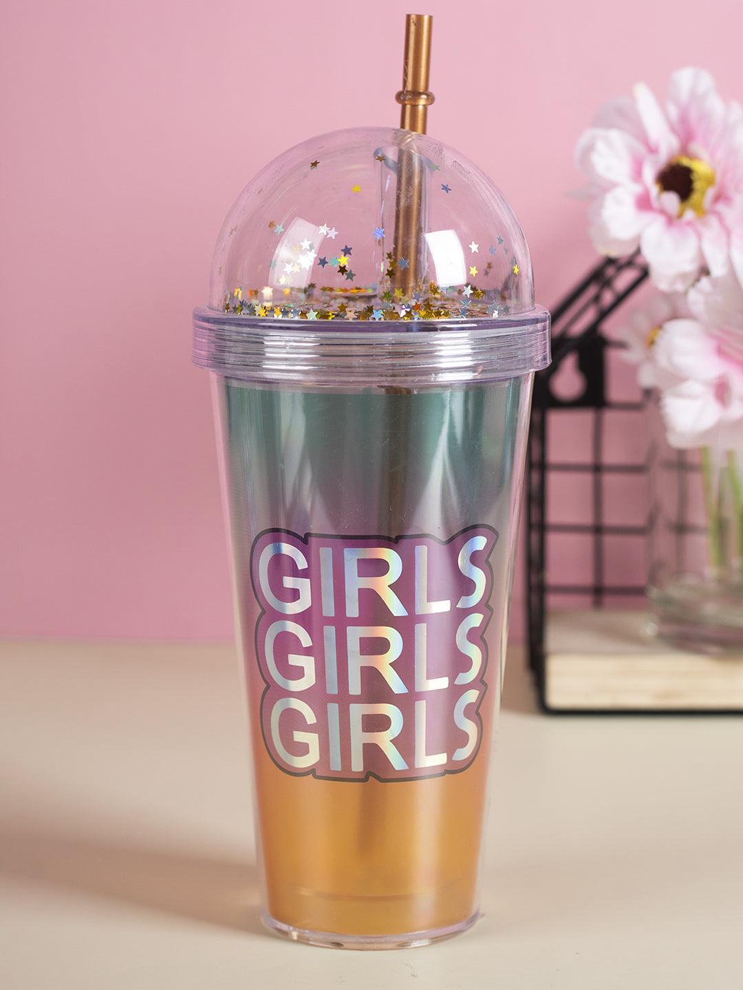 Market99 380Ml Plastic Tumbler With Straw And Lid - MARKET 99