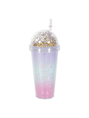 Market99 380Ml Plastic Tumbler With Straw And Lid - MARKET 99