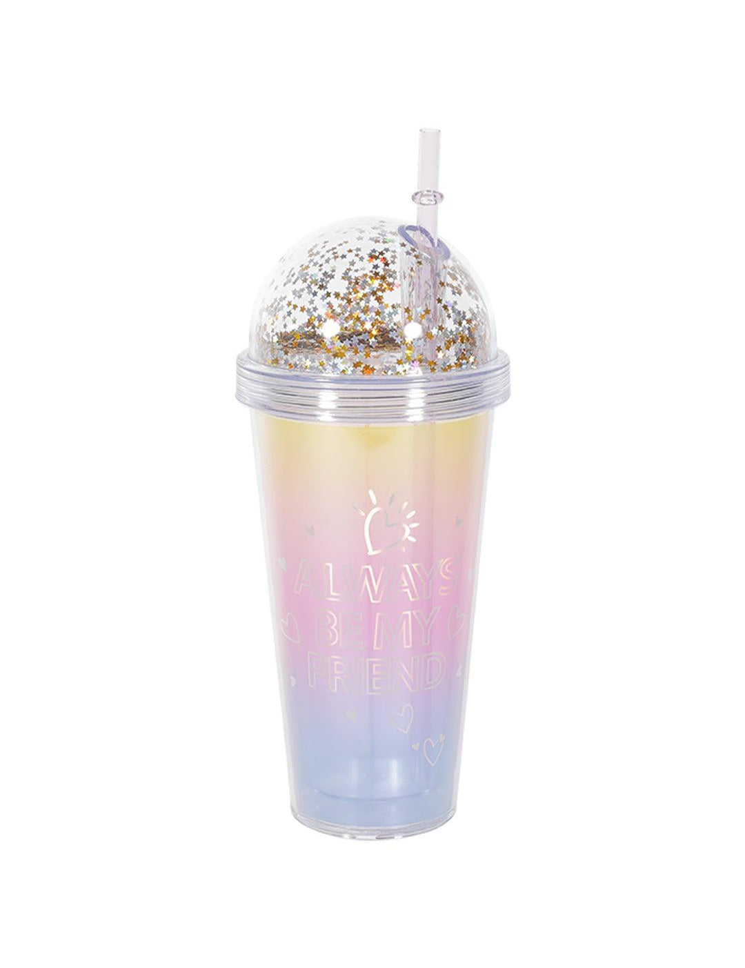 Market99 380Ml Plastic Tumbler With Straw And Lid - MARKET 99