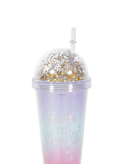 Market99 380Ml Plastic Tumbler With Straw And Lid - MARKET 99