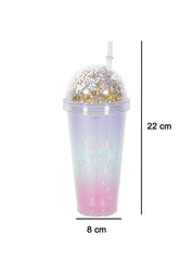 Market99 380Ml Plastic Tumbler With Straw And Lid - MARKET 99