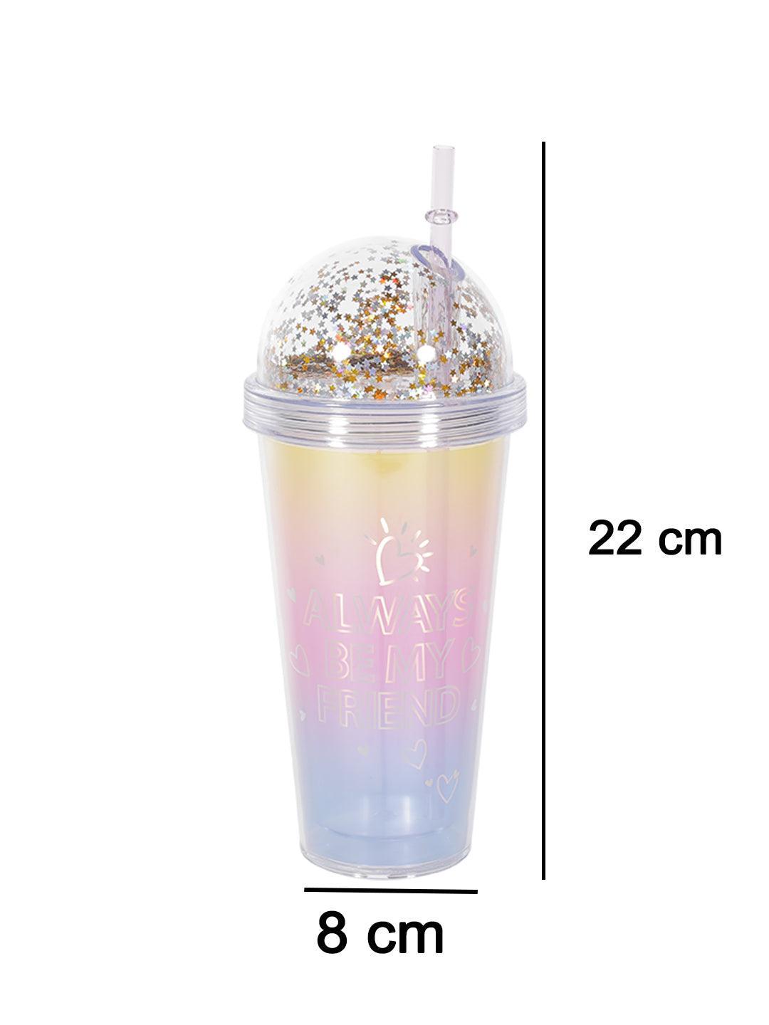 Market99 380Ml Plastic Tumbler With Straw And Lid - MARKET 99