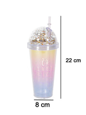 Market99 380Ml Plastic Tumbler With Straw And Lid - MARKET 99