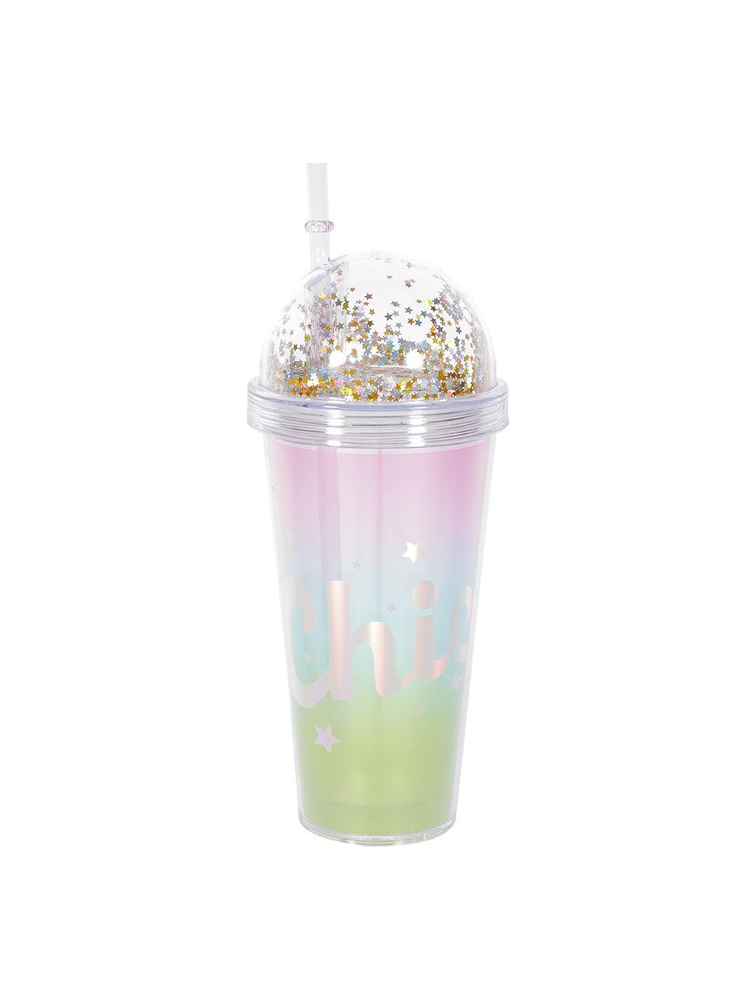 Market99 380Ml Plastic Tumbler With Straw And Lid - MARKET 99