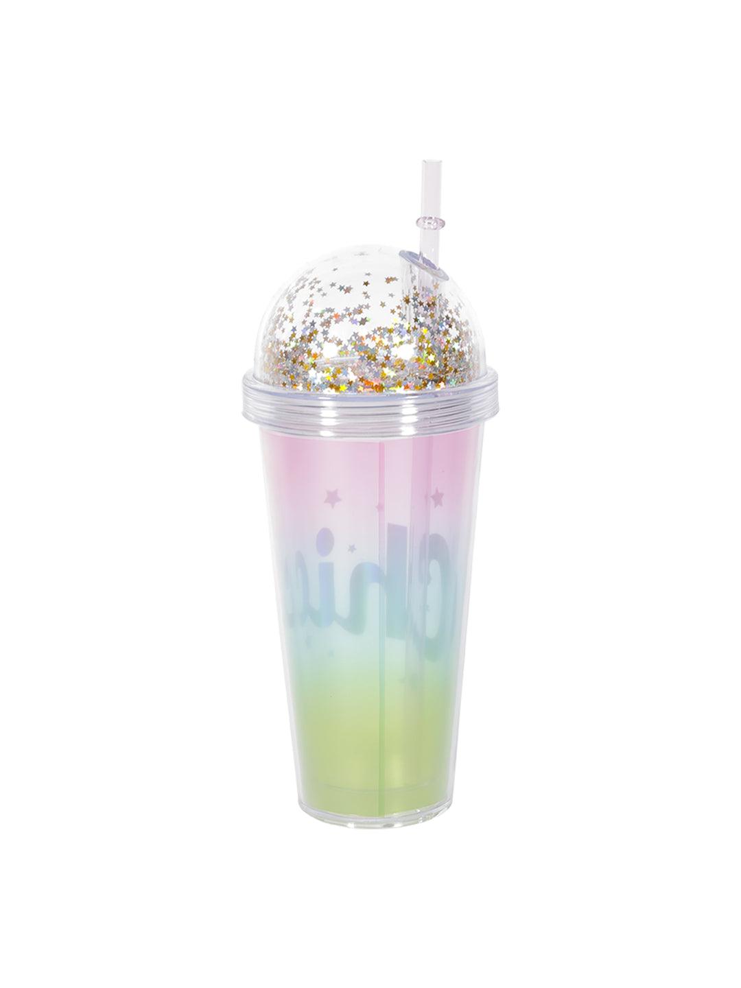 Market99 380Ml Plastic Tumbler With Straw And Lid - MARKET 99