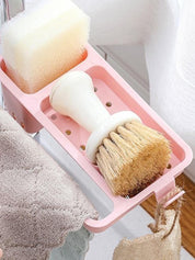 Market99 Adhesive Soap Sponge Holder Shelf With Towel Rack - MARKET 99