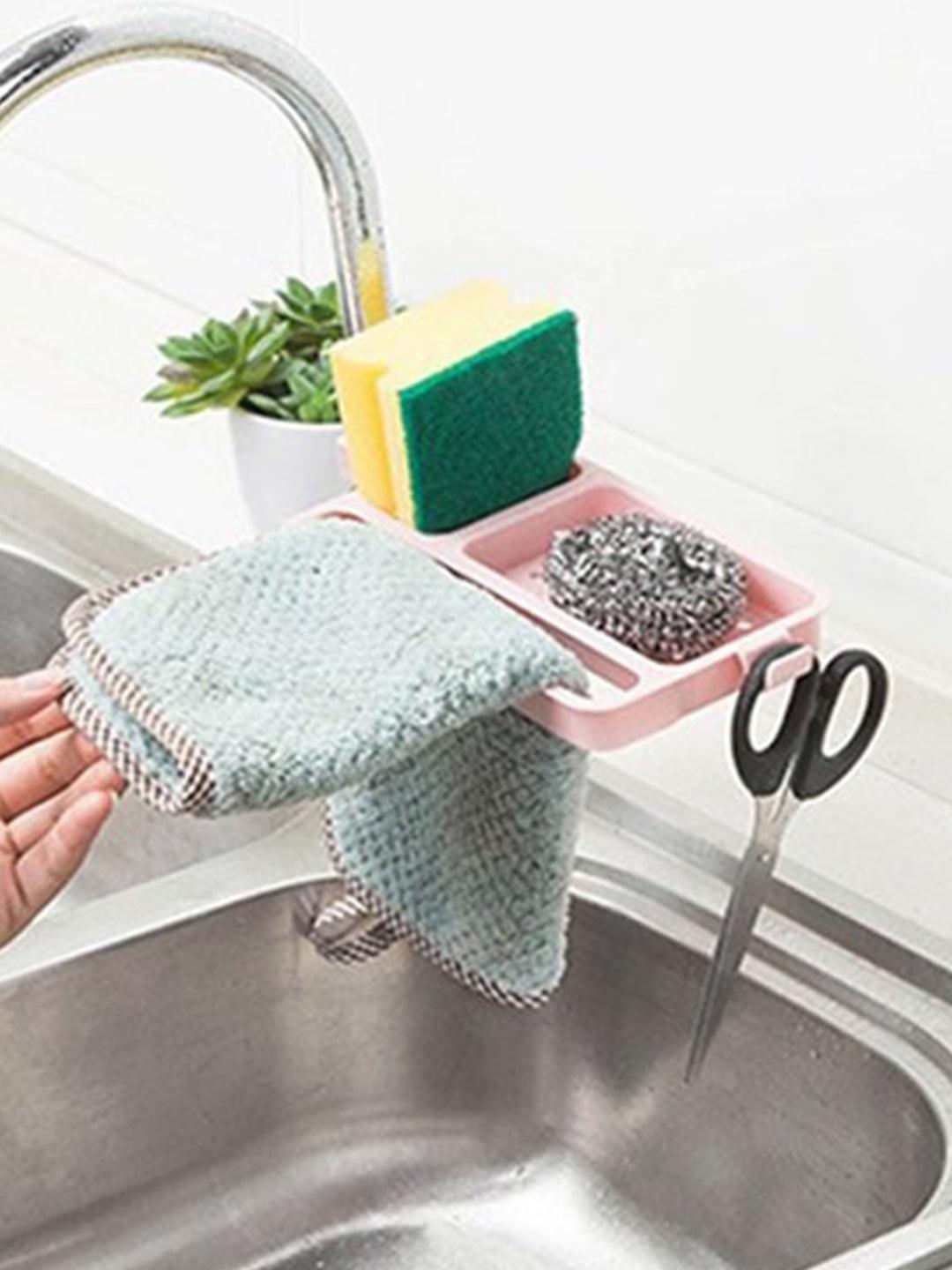 Market99 Adhesive Soap Sponge Holder Shelf With Towel Rack - MARKET 99