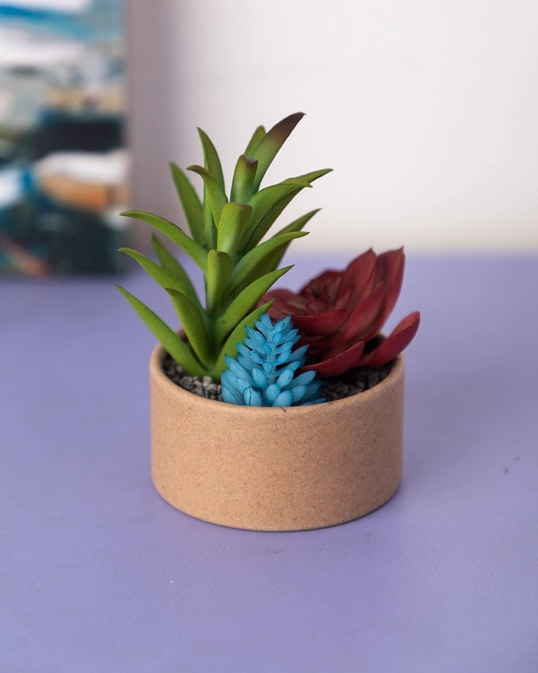 Market99 Artificial Flower with Pot, Multicolour, Plastic & Paper - MARKET 99