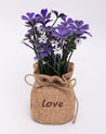 Market99 Artificial Flower with Pot, Purple, Plastic - MARKET 99
