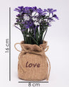 Market99 Artificial Flower with Pot, Purple, Plastic - MARKET 99